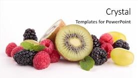  Presentation with guava fruits fresh green fruit - Slides having isolated fruits background and a white colored foreground
