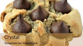  Presentation with peanut butter and jelly - PPT theme consisting of isolated giant peanut butter blossom background and a gold colored foreground