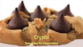  Presentation with peanut butter and jelly - Audience pleasing slide set consisting of isolated giant peanut butter blossom backdrop and a tawny brown colored foreground