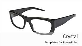  Presentation with thick glasses - Amazing presentation having isolated glasses with white background backdrop and a  colored foreground