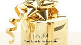  Presentation with white gold - Cool new PPT theme with isolated-gold-present-on-white backdrop and a blonde colored foreground