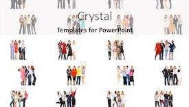  Presentation with groups - Slide deck having isolated groups business picture background and a white colored foreground