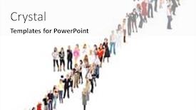  Presentation with groups - Presentation featuring isolated groups clerks compilation background and a white colored foreground