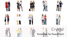  Presentation with groups - Beautiful slides featuring isolated groups people diversity backdrop and a white colored foreground