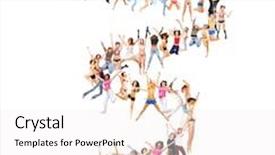  Presentation with groups - Presentation theme with isolated groups standing together background and a white colored foreground