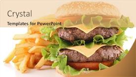  Presentation with hamburger - Slides having isolated hamburger background and a yellow colored foreground