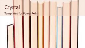  Presentation with fiction - Presentation with isolated hard cover books background and a  colored foreground