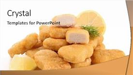  Presentation with nuggets - Presentation theme enhanced with isolated heap of nuggets background and a white colored foreground