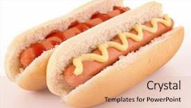  Presentation with dog - Theme with isolated hot dog background and a coral colored foreground