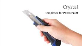  Presentation with white - Cool new presentation theme with isolated-knife-on-white backdrop and a white colored foreground