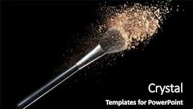  Presentation with brush - Slide set featuring isolated make-up powder background and a black colored foreground
