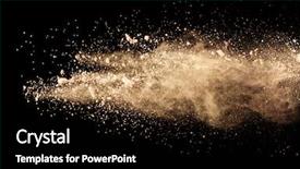  Presentation with powder - Presentation theme consisting of isolated make-up powder background and a black colored foreground