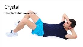  Presentation with exercise sport - Amazing slide set having collapsed old city wall with overgrown shrubs backdrop and a dark gray colored foreground