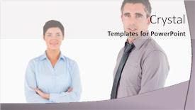  Presentation with managers - Amazing theme having isolated managers posing against a white background backdrop and a lemonade colored foreground