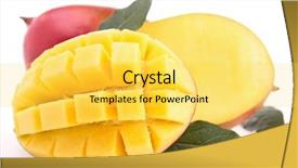  Presentation with mango juice - PPT layouts enhanced with isolated mango background and a yellow colored foreground