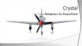  Presentation with war - PPT layouts having aircraft planes are parked - isolated miniature model of war background and a white colored foreground