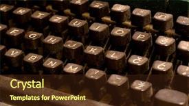  Presentation with keyboard - Audience pleasing slide deck consisting of isolated-old-dusty-typewriter-keyboard backdrop and a  colored foreground