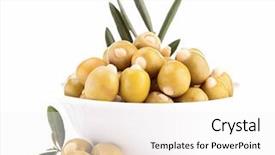  Presentation with olive - Presentation theme with isolated olive background and a white colored foreground
