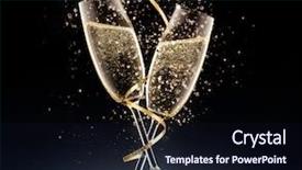  Presentation with champagne - Presentation theme with isolated on a black background background and a wine colored foreground