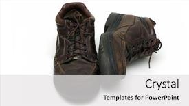  Presentation with shoes - Colorful presentation enhanced with isolated on a white back backdrop and a light gray colored foreground