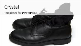  Presentation with oil rig in white and black - Presentation design having isolated on a white back background and a  colored foreground