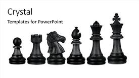  Presentation with chess - Cool new slide set with isolated on a white background backdrop and a white colored foreground