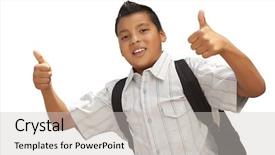  Presentation with young children at school - Presentation having isolated on a white background background and a  colored foreground