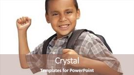  Presentation with school building - Cool new presentation with isolated on a white background backdrop and a  colored foreground