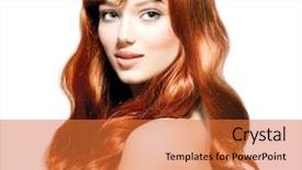  Presentation with beautiful young girl red - Slides with isolated on a white background background and a red colored foreground