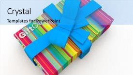  Presentation with coloured - Slide deck featuring isolated on a white background with multi coloured striped design background and a teal colored foreground