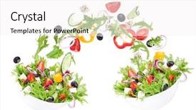  Presentation with salad - Beautiful slides featuring isolated on a white background backdrop and a white colored foreground