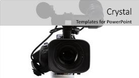  Presentation with video background - Presentation theme enhanced with isolated on a white background background and a light gray colored foreground