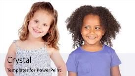  Presentation with white parents and black children - Presentation theme enhanced with isolated on a white backround background and a  colored foreground