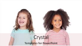  Presentation with diabetes screening in children - Presentation design enhanced with isolated on a white backround background and a  colored foreground