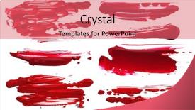  Presentation with abstract red - Colorful slide deck enhanced with isolated on black and white backdrop and a coral colored foreground