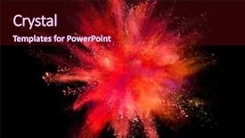  Presentation with black powder explosion the particles - Audience pleasing slides consisting of isolated on black background abstract backdrop and a wine colored foreground