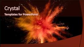  Presentation with black powder explosion the particles - PPT layouts consisting of isolated on black background abstract background and a  colored foreground