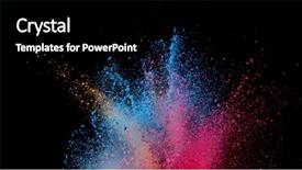  Presentation with black powder explosion the particles - Slide deck consisting of isolated on black background abstract background and a black colored foreground