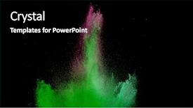  Presentation with black abstract - Colorful slide deck enhanced with isolated on black background abstract backdrop and a  colored foreground