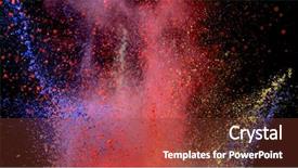  Presentation with black powder explosion the particles - Presentation having isolated on black background abstract background and a  colored foreground