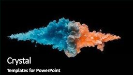  Presentation with black ink - Slide deck having isolated on black background abstract background and a black colored foreground