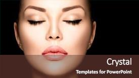  Presentation with indian woman face beauty - Beautiful PPT theme featuring isolated on black background beautiful backdrop and a tawny brown colored foreground