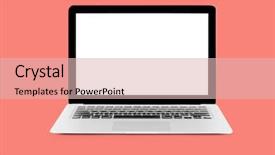  Presentation with computer - PPT layouts having isolated on colors background pastel background and a  colored foreground