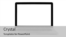  Presentation with ict modern laptop - Presentation design featuring isolated on the white background background and a light gray colored foreground