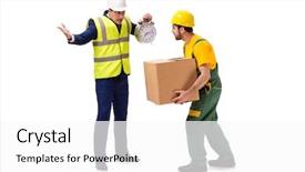  Presentation with blank whiteboard isolated on white - Slides having isolated on the white background background and a  colored foreground