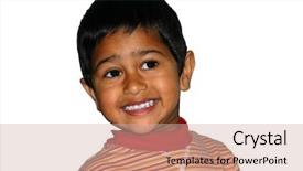  Presentation with kid happy birthday - Beautiful presentation theme featuring isolated on white back ground backdrop and a  colored foreground