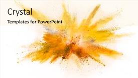  Presentation with orange colored - Beautiful theme featuring isolated on white background abstract backdrop and a blonde colored foreground