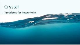 Presentation with water wave - Slide deck featuring isolated on white background abstract background and a cool aqua colored foreground