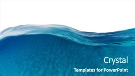  Presentation with water wave - Audience pleasing slide deck consisting of isolated on white background abstract backdrop and a ocean colored foreground