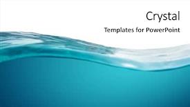  Presentation with water wave - PPT theme featuring isolated on white background abstract background and a white colored foreground